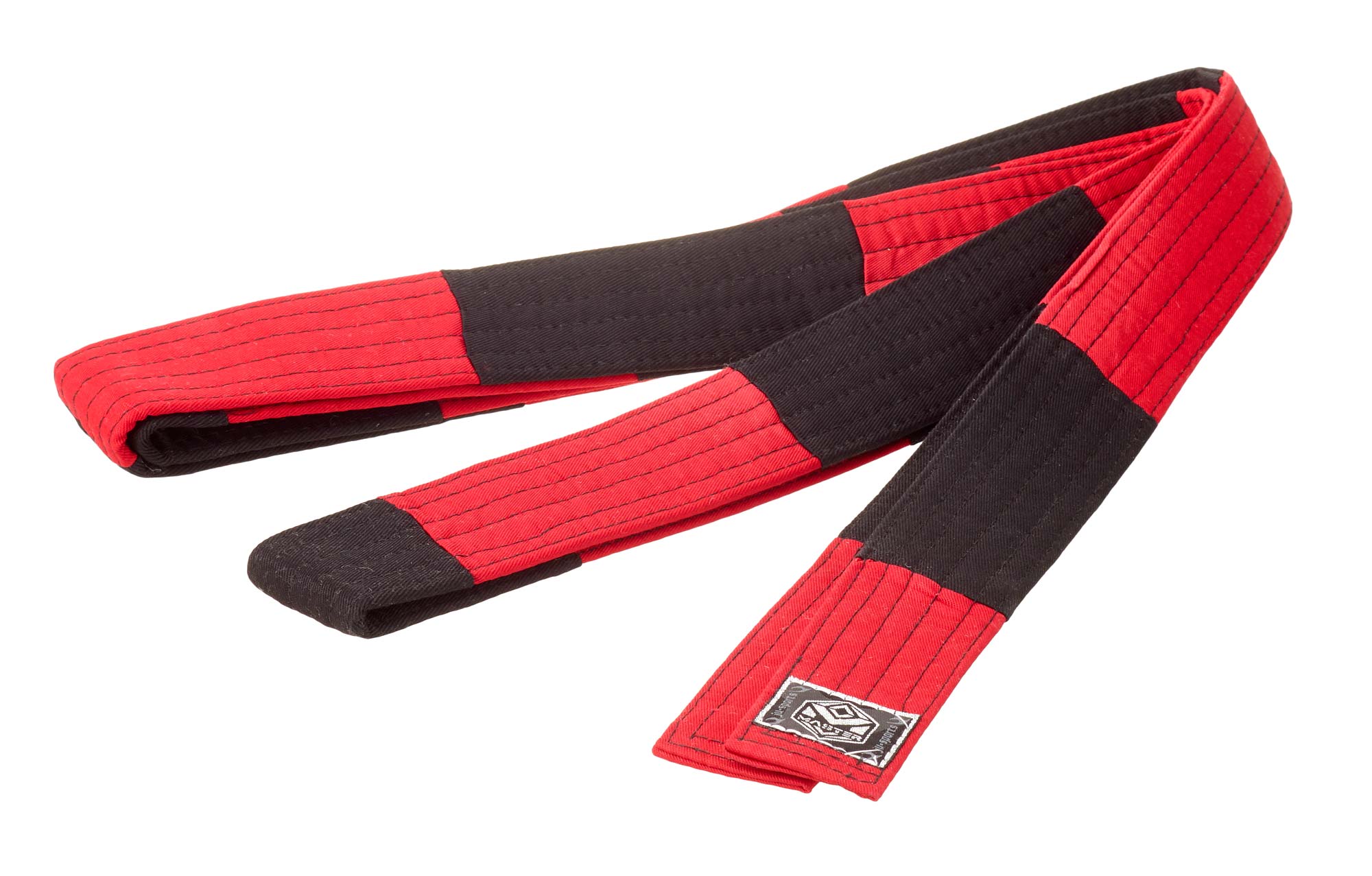 Danrho Budo-Gürtel Rot-schwarz, 5 Cm Breit, Für 6. Dan – Baumwolle, Fest Vernäht Für Karate, Taekwondo, Judo