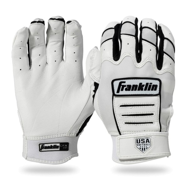Franklin Softball Chrome Batting Glove Damen white/black