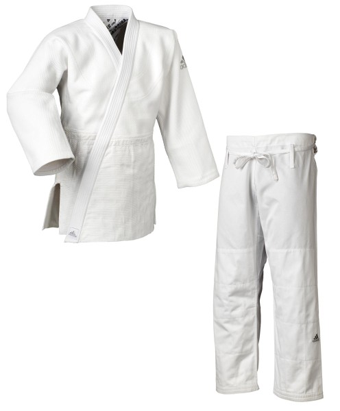 adidas Judo-Anzug &quot;Millenium&quot; weiß/silbernes Logo, J990