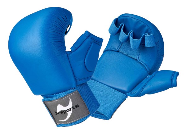 Karate Handschutz blau mit Daumen