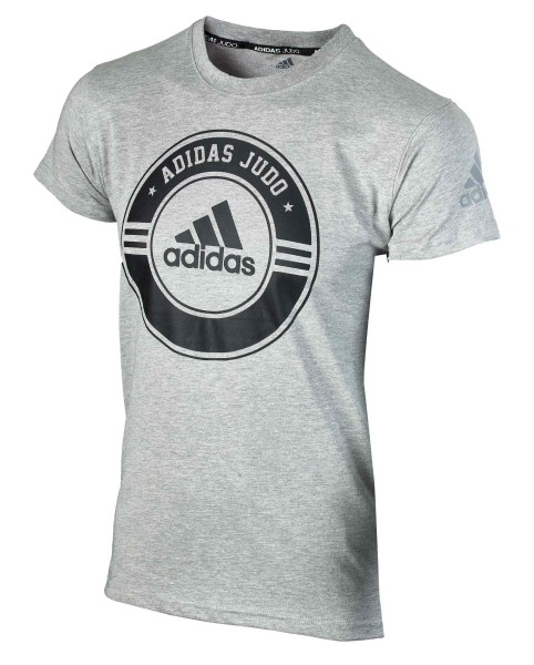 adidas Judo Community Line Shirt &quot;Circle&quot; grey/black, adicsts01J