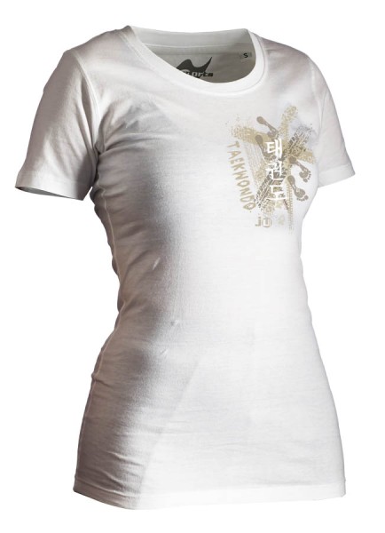 Taekwondo-Shirt Trace weiß Lady