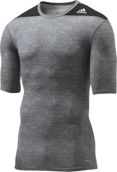 adidas Techfit Base Shortsleeve grau-schwarz (D82013)